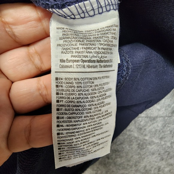 Nike Sportswear Just Do It Crewneck Mens Medium (Fits as Small) Navy Blue NEW - Picture 10 of 12